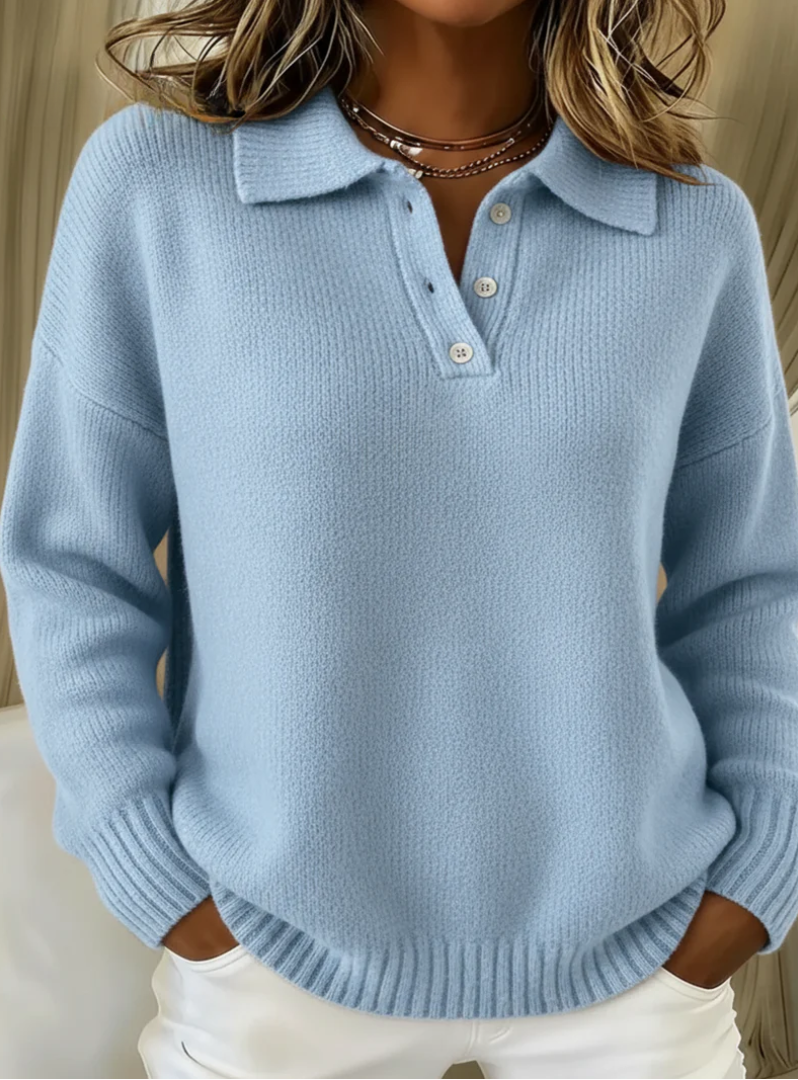 Olivia - Knit Polo Sweater