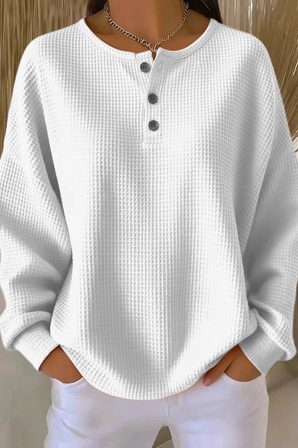 Livia | Waffle Knit Henley