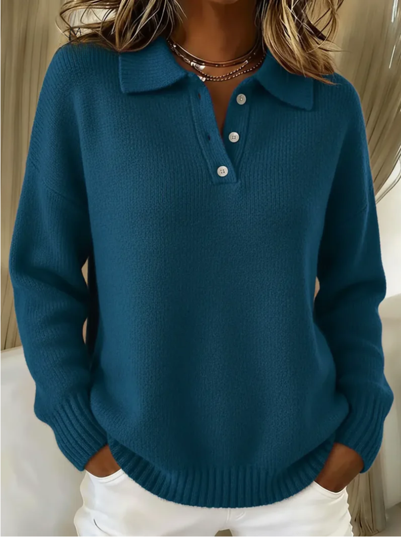 Olivia - Knit Polo Sweater