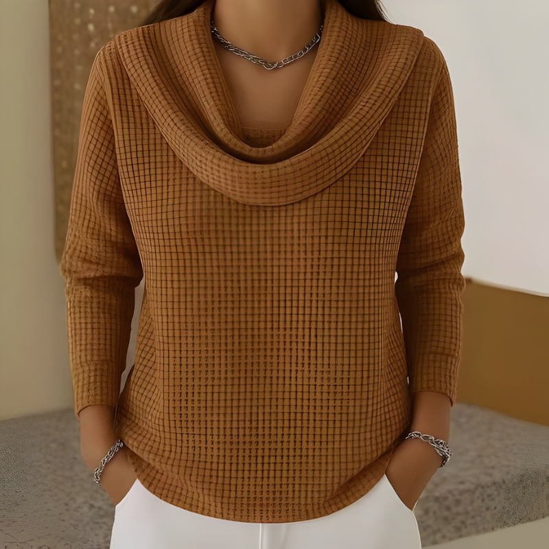 Dahlia - Textured Sweater with Collar