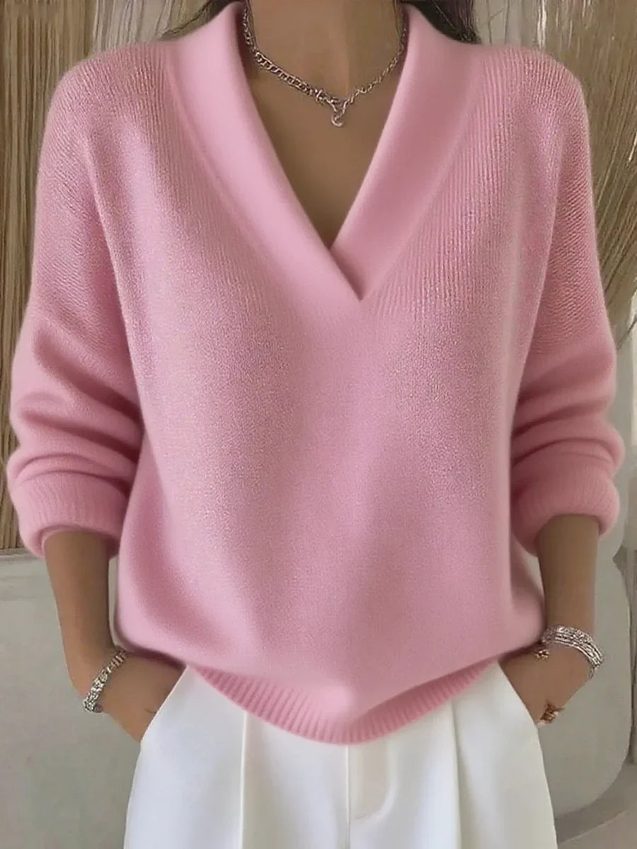 Faye - Relaxed V-Neck Sweater