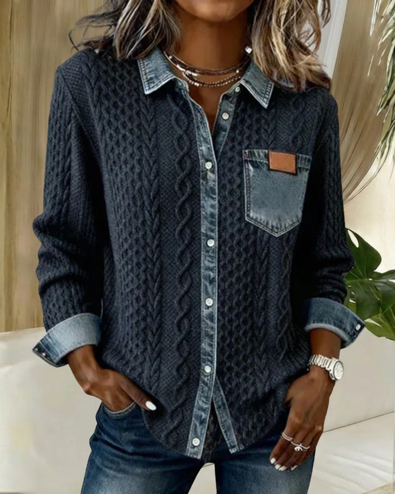 Juliane | Denim Patchwork Shirt
