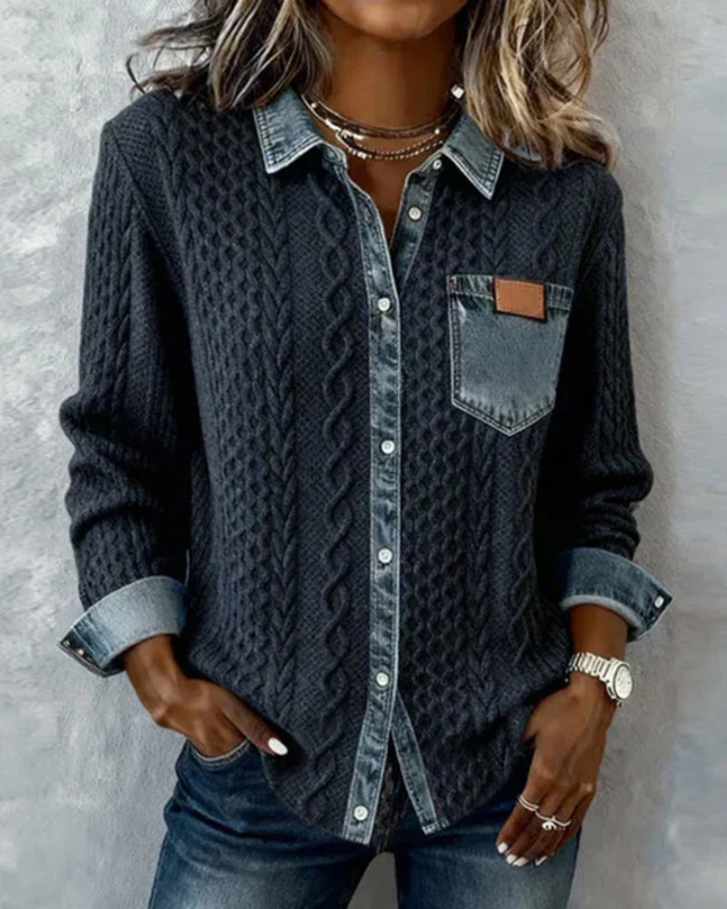 Juliane | Denim Patchwork Shirt