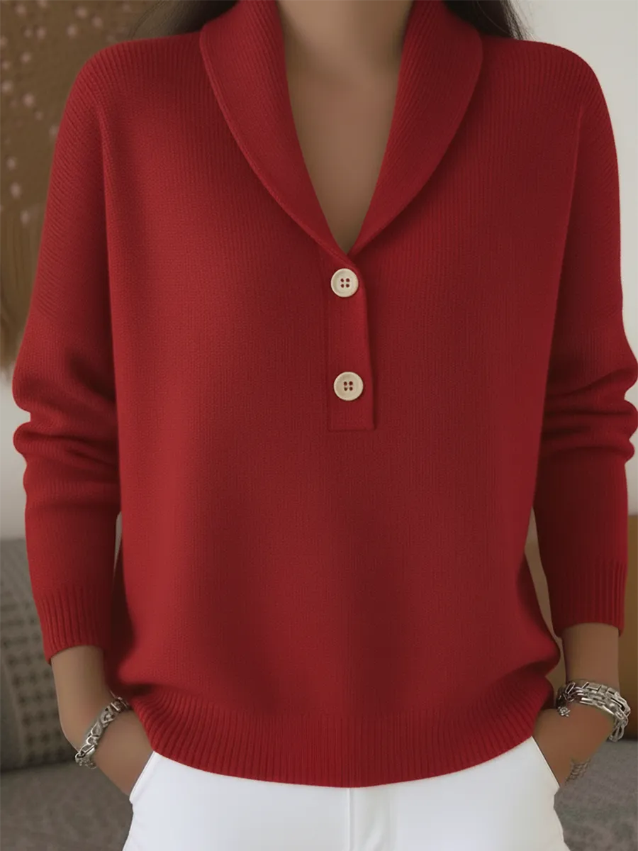 Lenorah - Collar Button Sweater