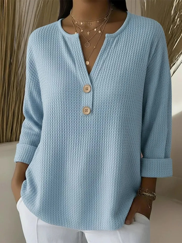 Mirabelle - Textured Button Sweater
