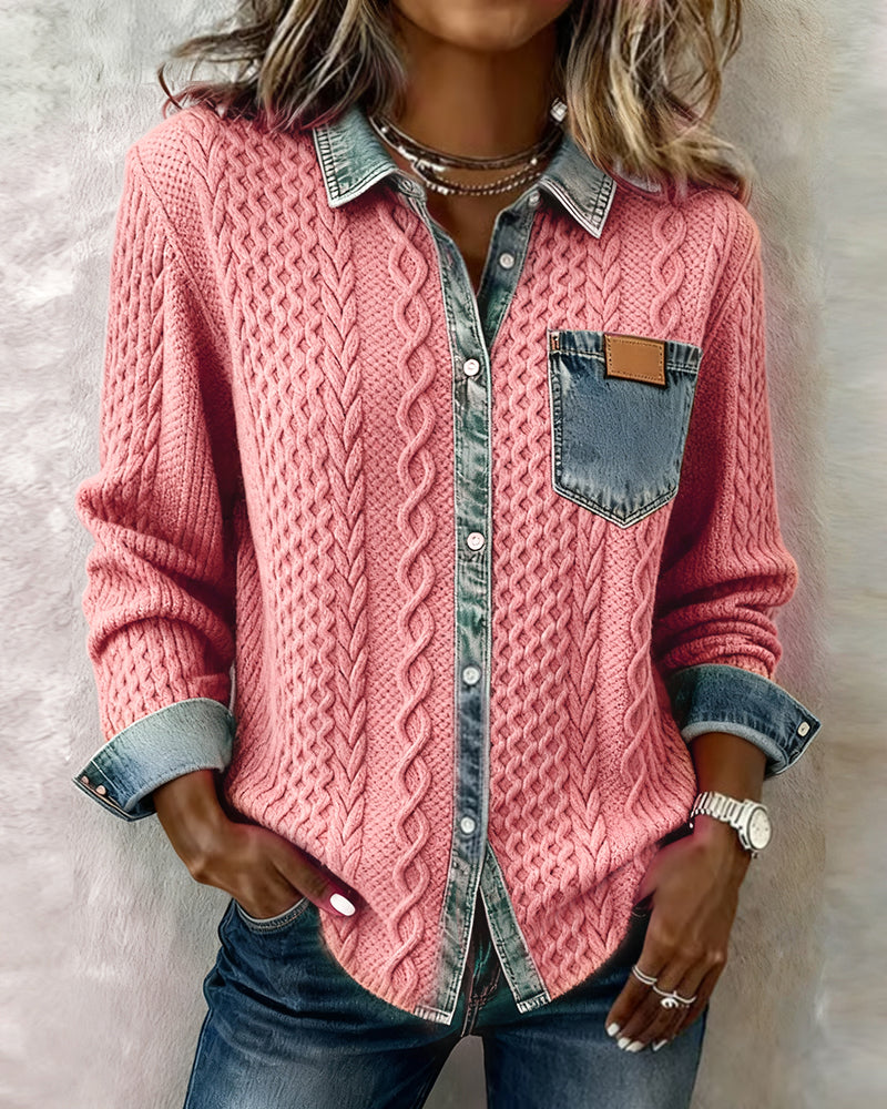 Juliane - Denim Patchwork Shirt