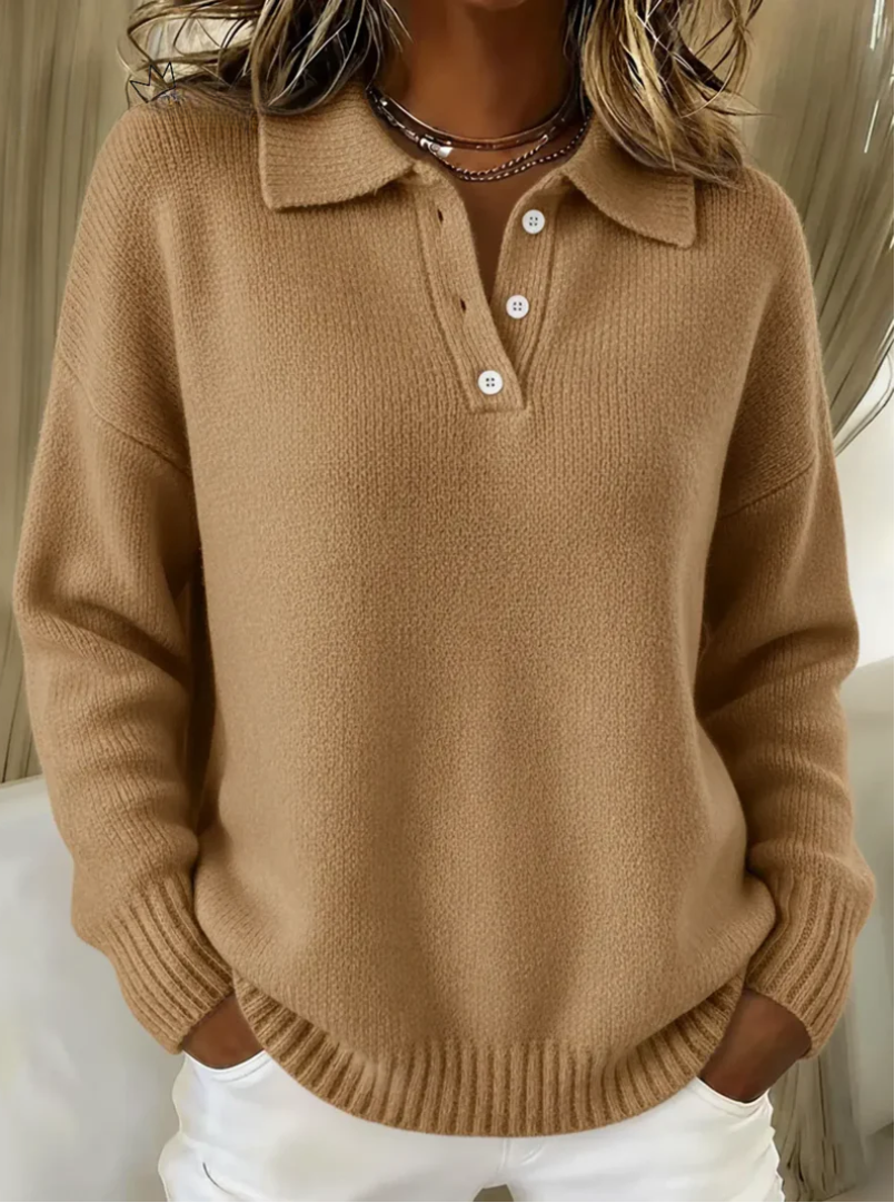 Olivia - Knit Polo Sweater