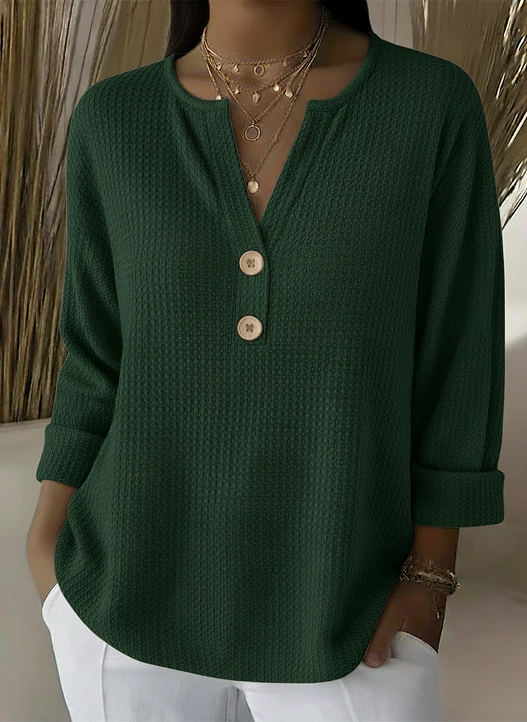 Mirabelle - Textured Button Sweater