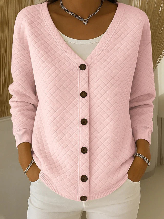 Janice - Textured Button Cardigan