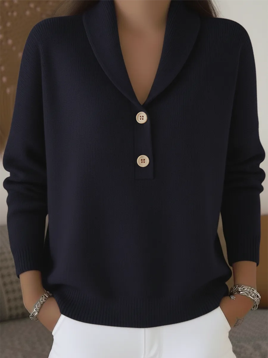 Lenorah - Collar Button Sweater