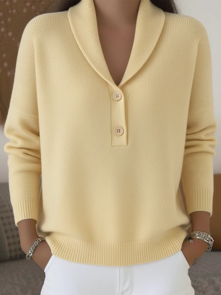 Lenorah - Collar Button Sweater